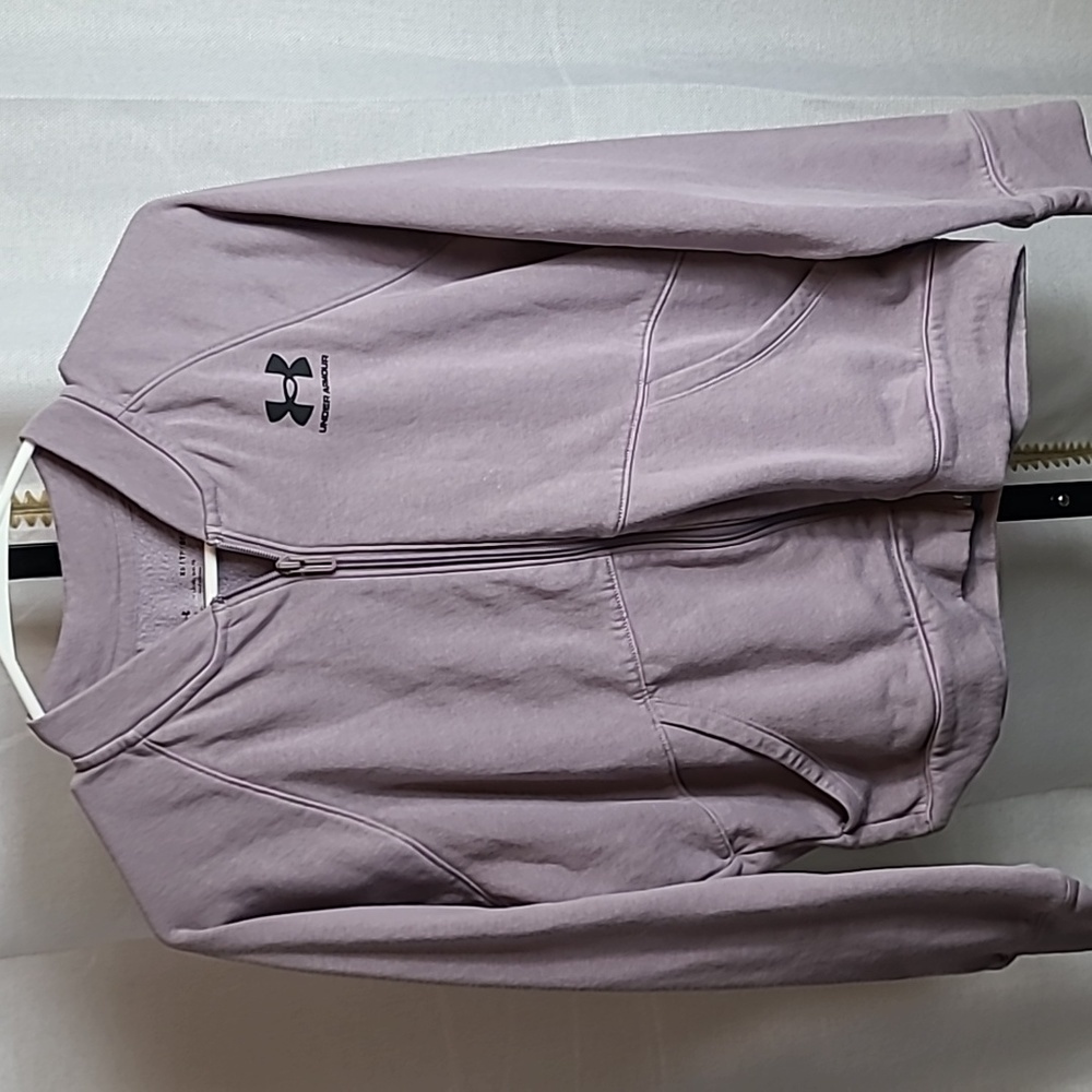 Under Armour Rival F Long Sleeve Purple Bomber sweatshirt size xs